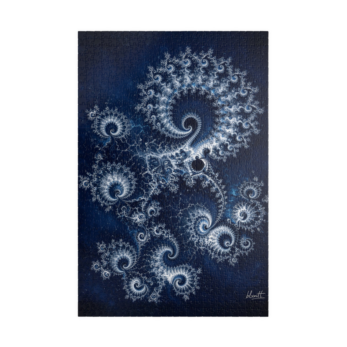 Copper Infinity - Ice Blue & Silver Jigsaw Puzzle