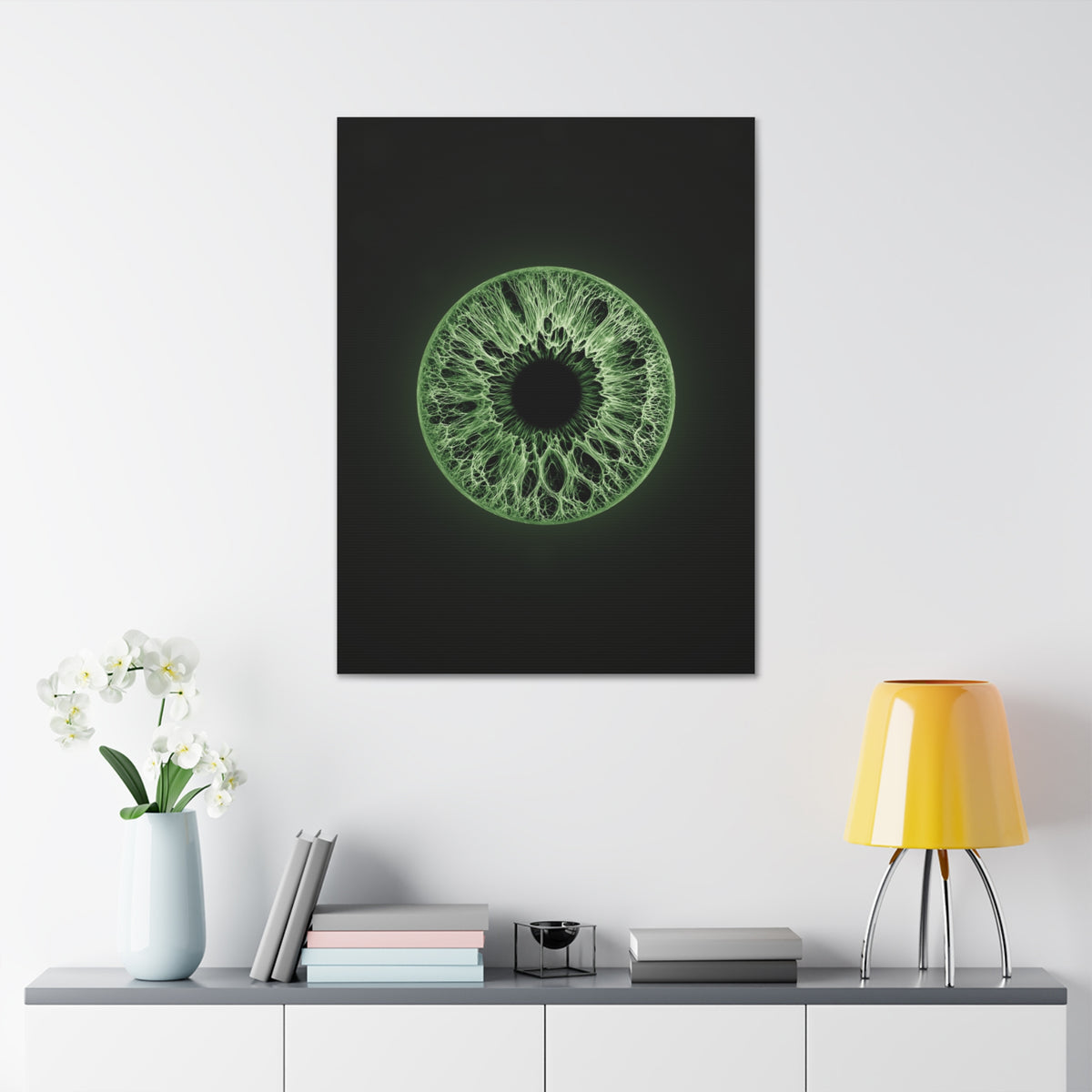 BLXNTT Iris – Lace Web Green Glossy Canvas