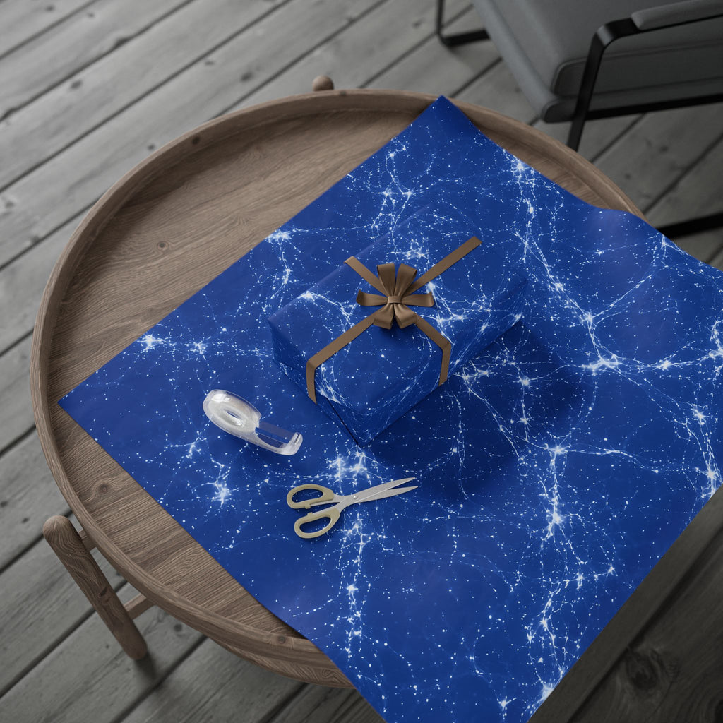 Neon Mycelium - Blueprint Wrapping Paper
