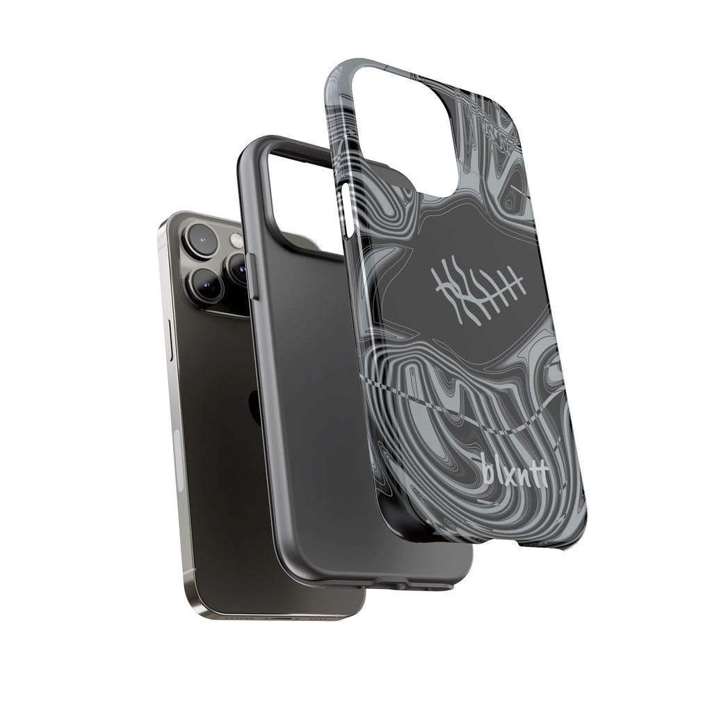 Black & Silver Trippy Football Phone Case