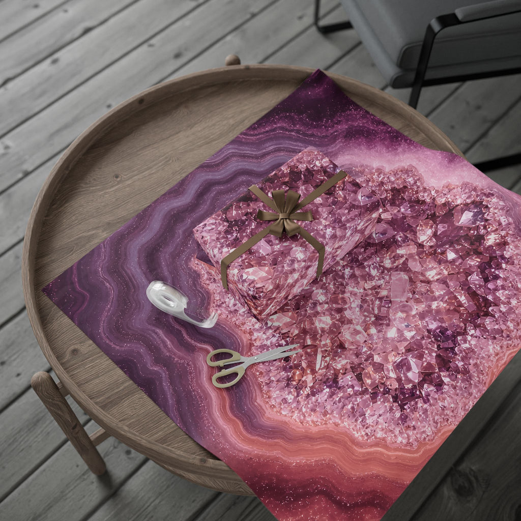 Geode Core - Rose Quartz Wrapping Paper
