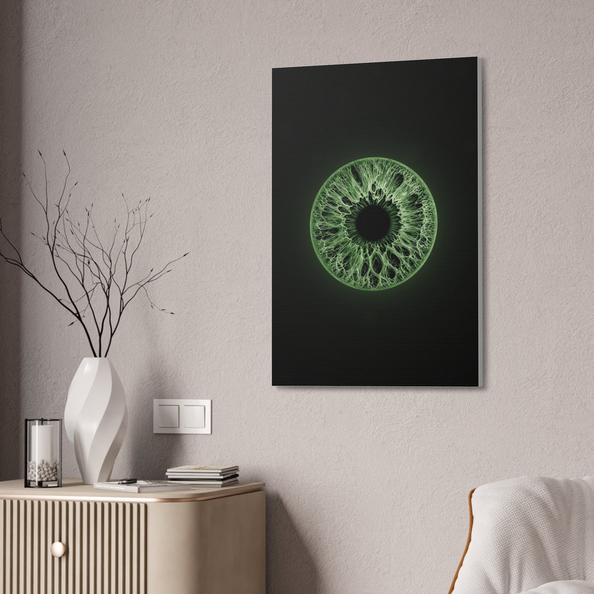 BLXNTT Iris – Lace Web Green Glossy Canvas