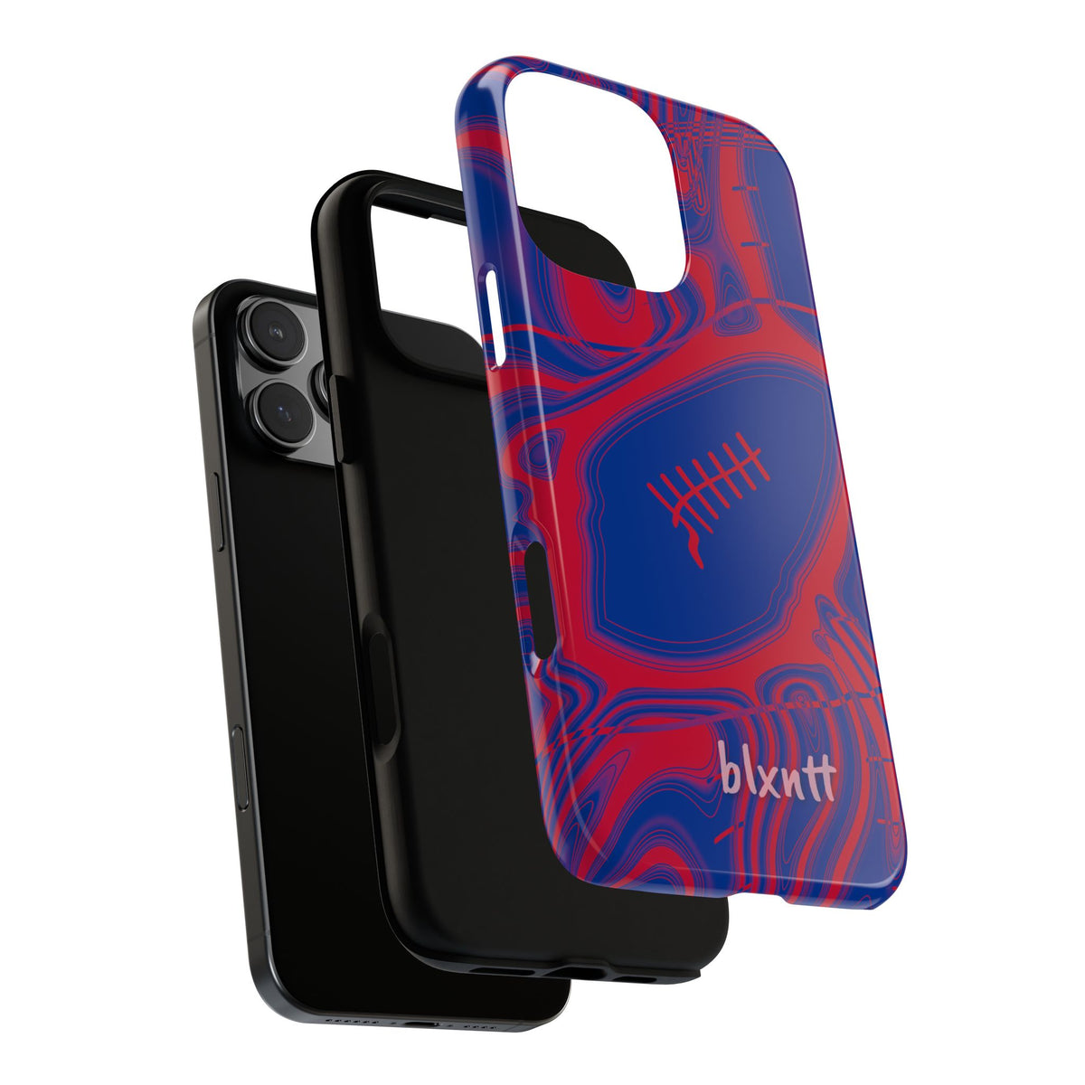 Royal Blue & Red Trippy Football Phone Case