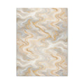 White & Gold Marble Glossy Canvas