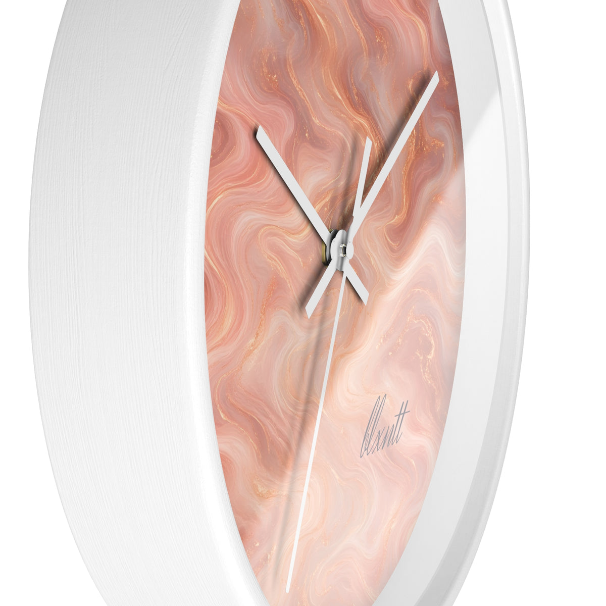 Rose Gold Marble Wall Clock