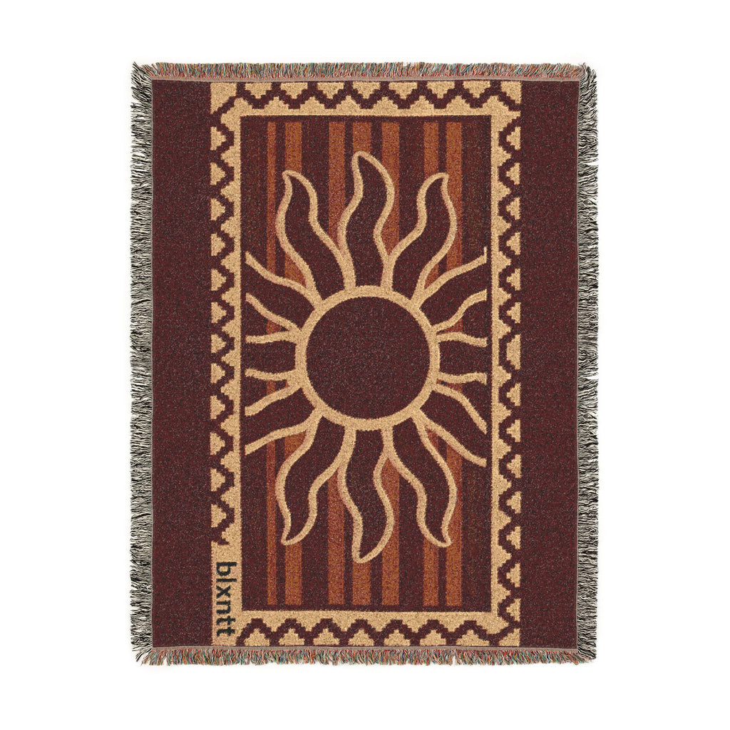 BLXNTT Red Hippie Woven Blanket #4