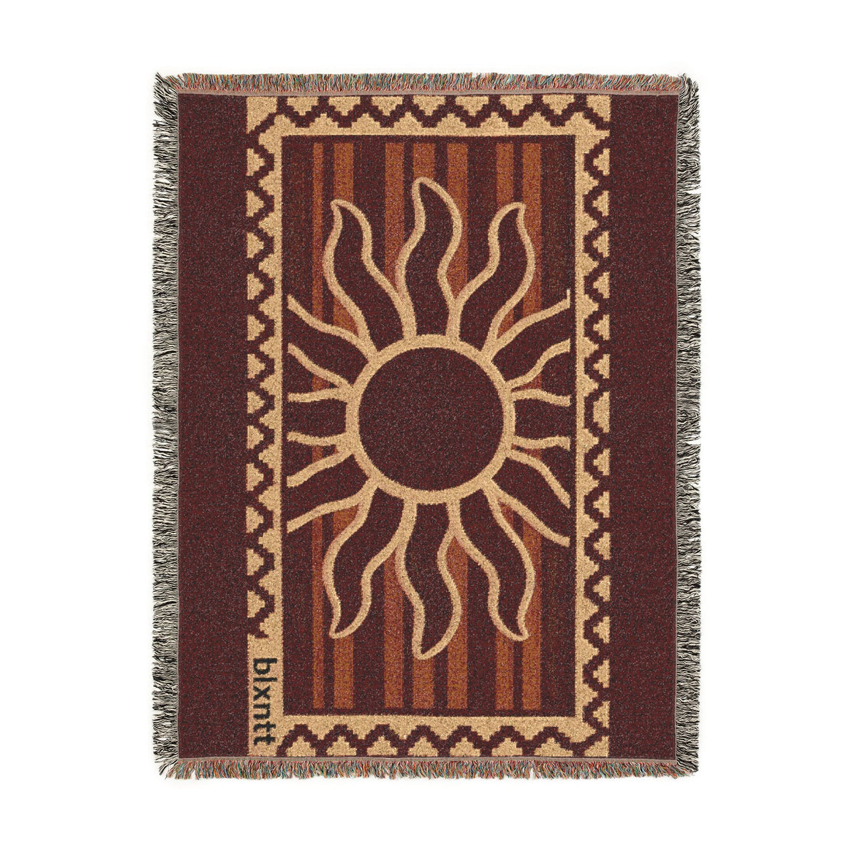 BLXNTT Red Hippie Woven Blanket #4