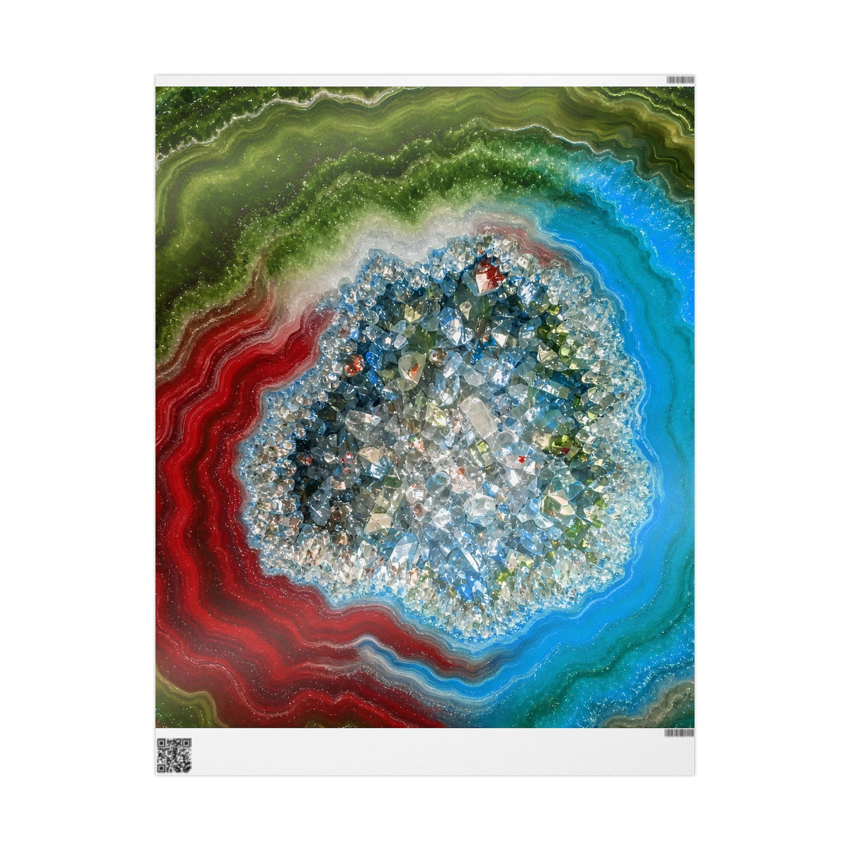 Geode Core - Lagoon Wrapping Paper