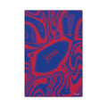 Royal Blue & Red Trippy Football Canvas