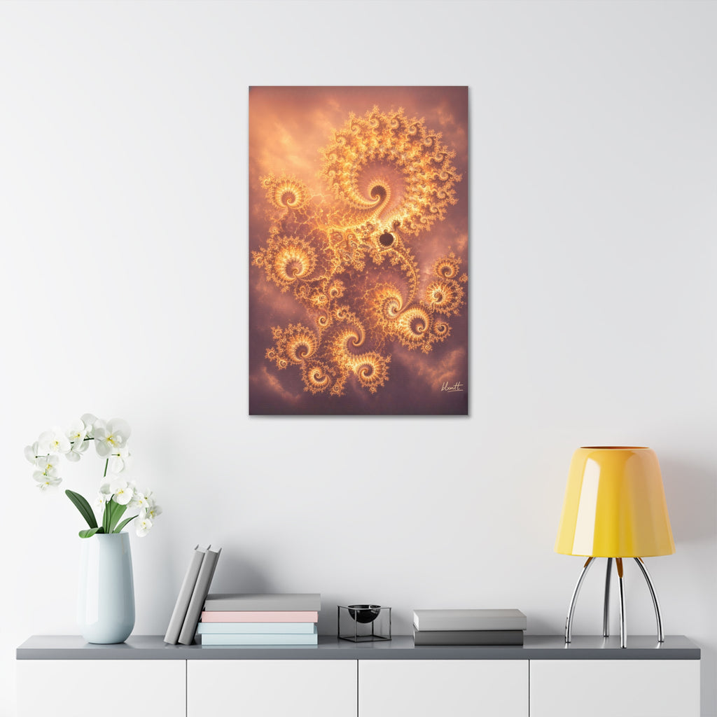 Copper Infinity - Golden Hour Glossy Canvas
