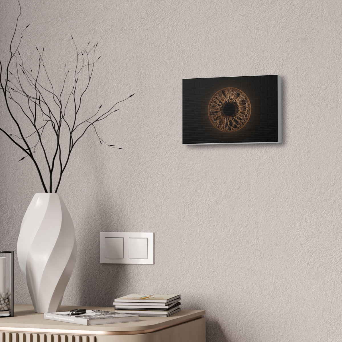 BLXNTT Iris – Lace Web Dark Brown Glossy Canvas