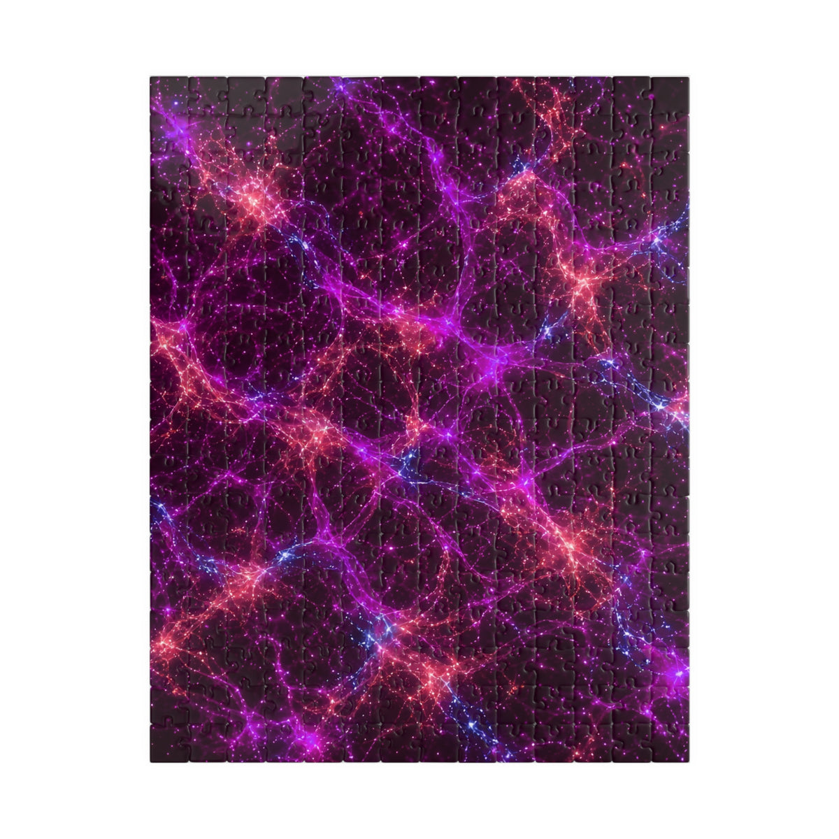 Neon Mycelium - Ember Orchid Jigsaw Puzzle