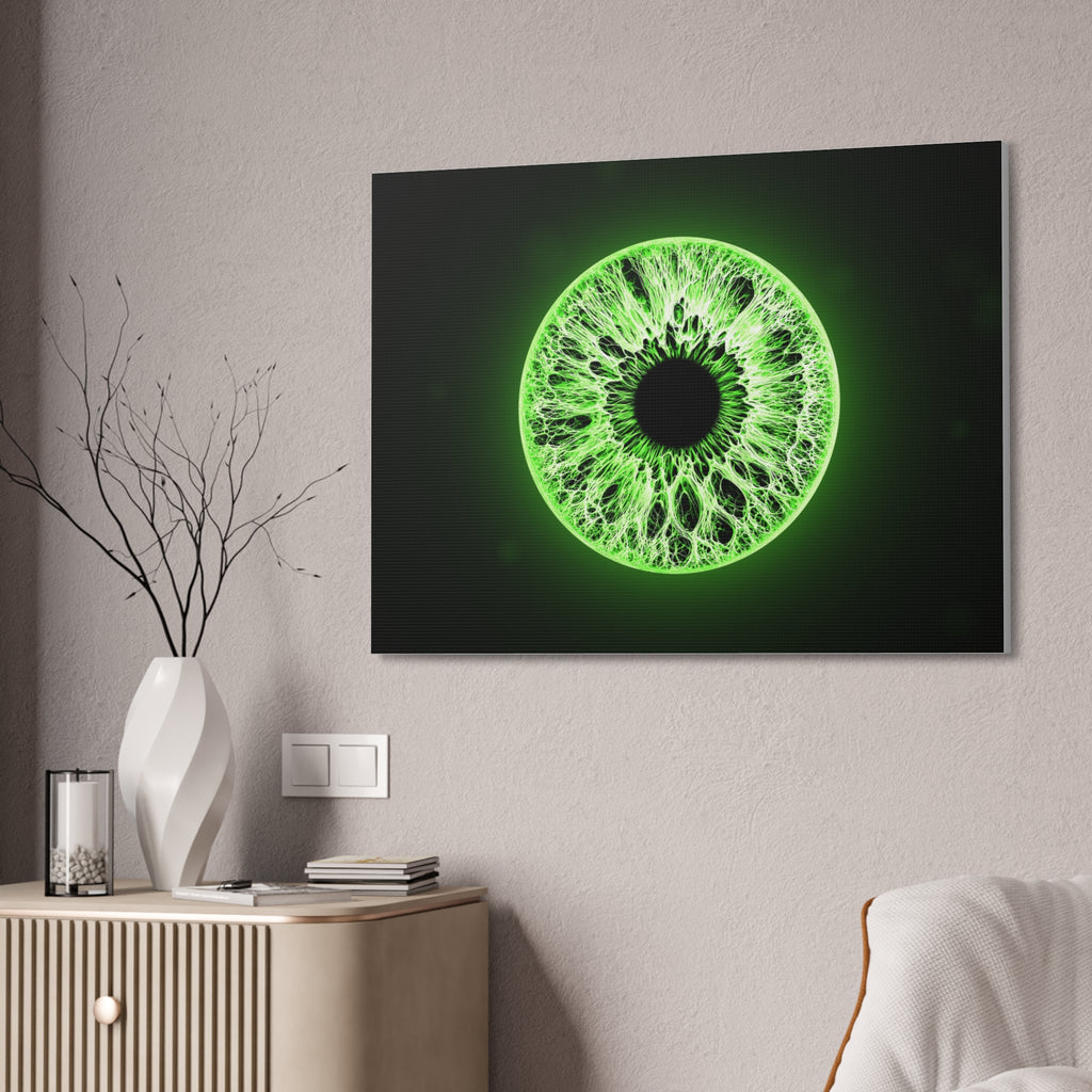 BLXNTT Iris – Lace Web Lime Shock Glossy Canvas