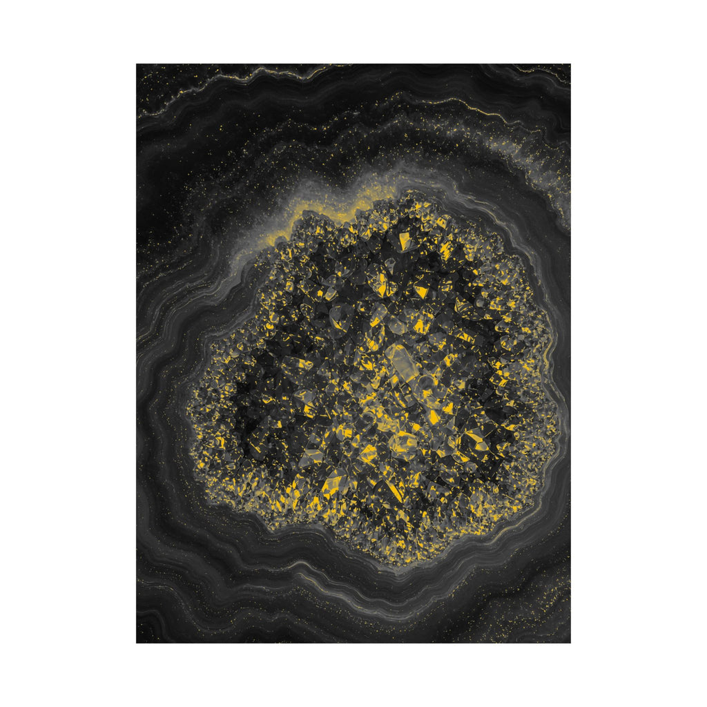 Geode Core - Mono Gold Spark Poster
