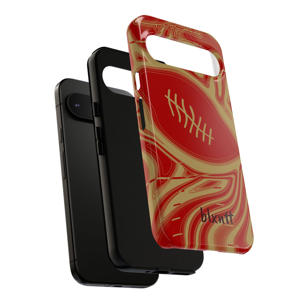 Scarlet & Gold Trippy Football Phone Case