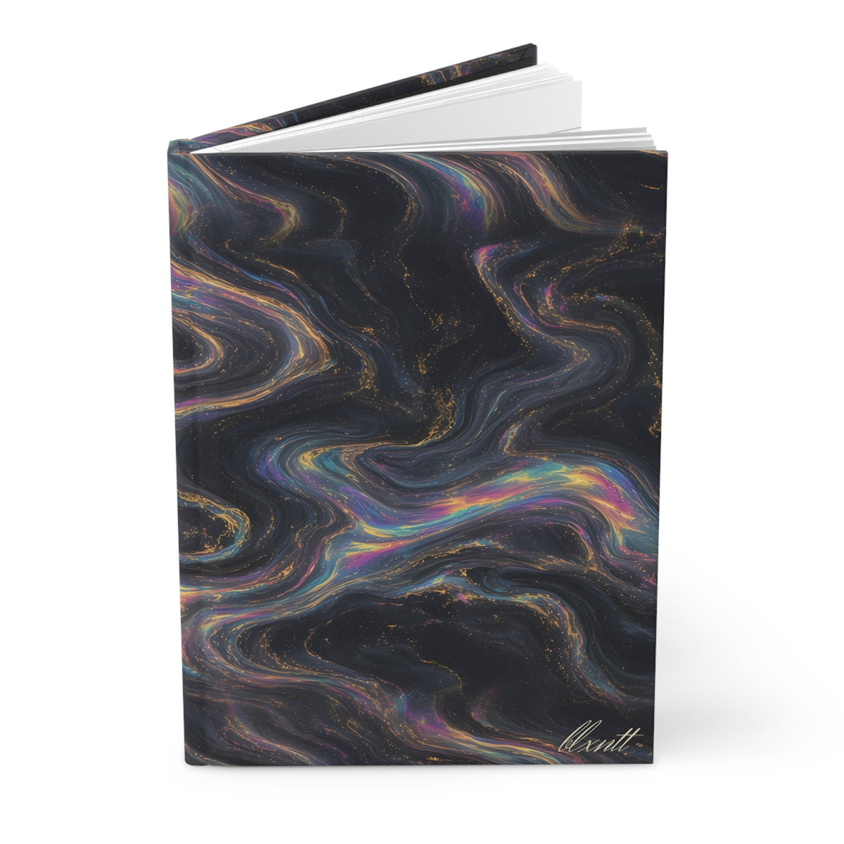 Galaxy Iridescent Marble Hardcover Journal