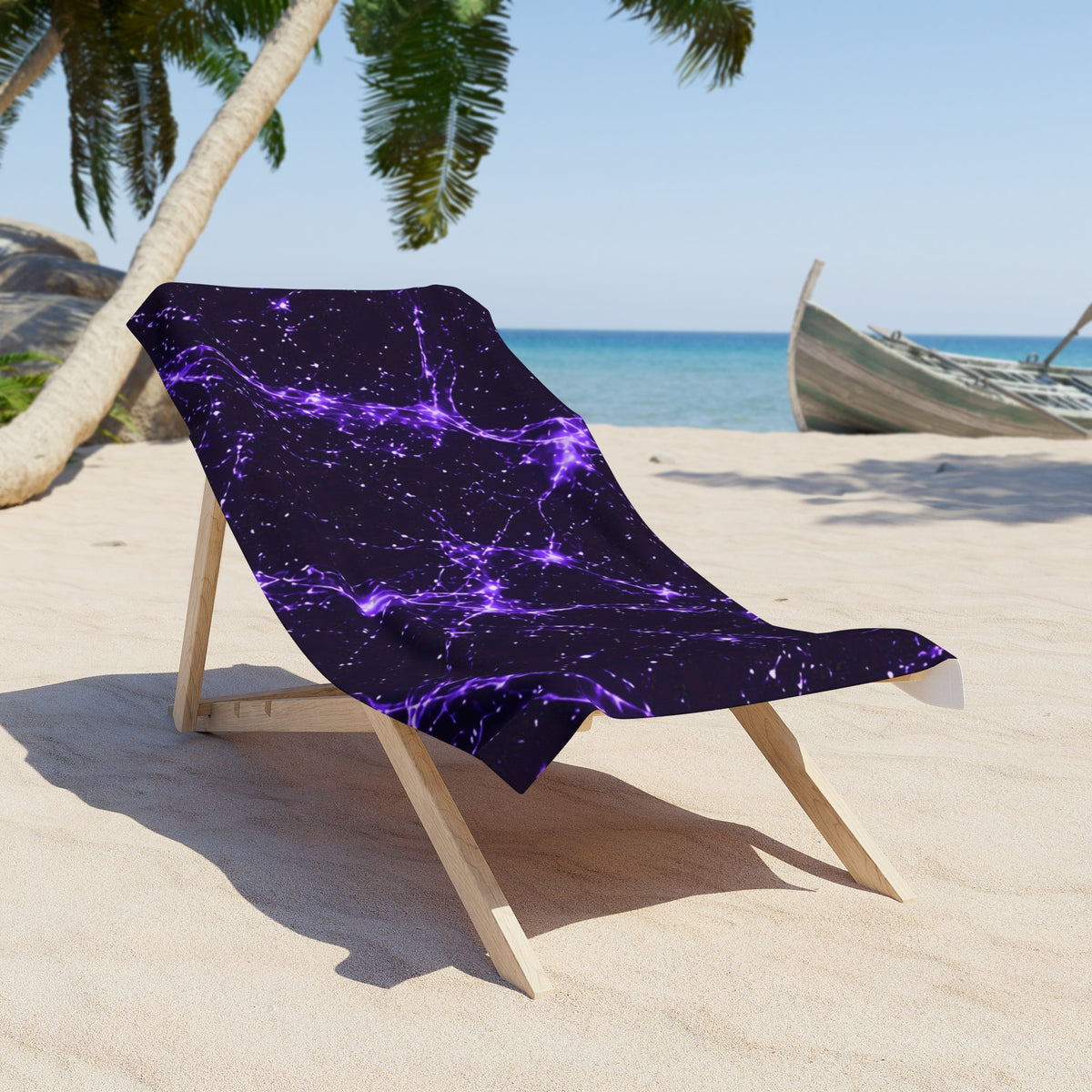 Neon Mycelium - Ultraviolet Beach Towel