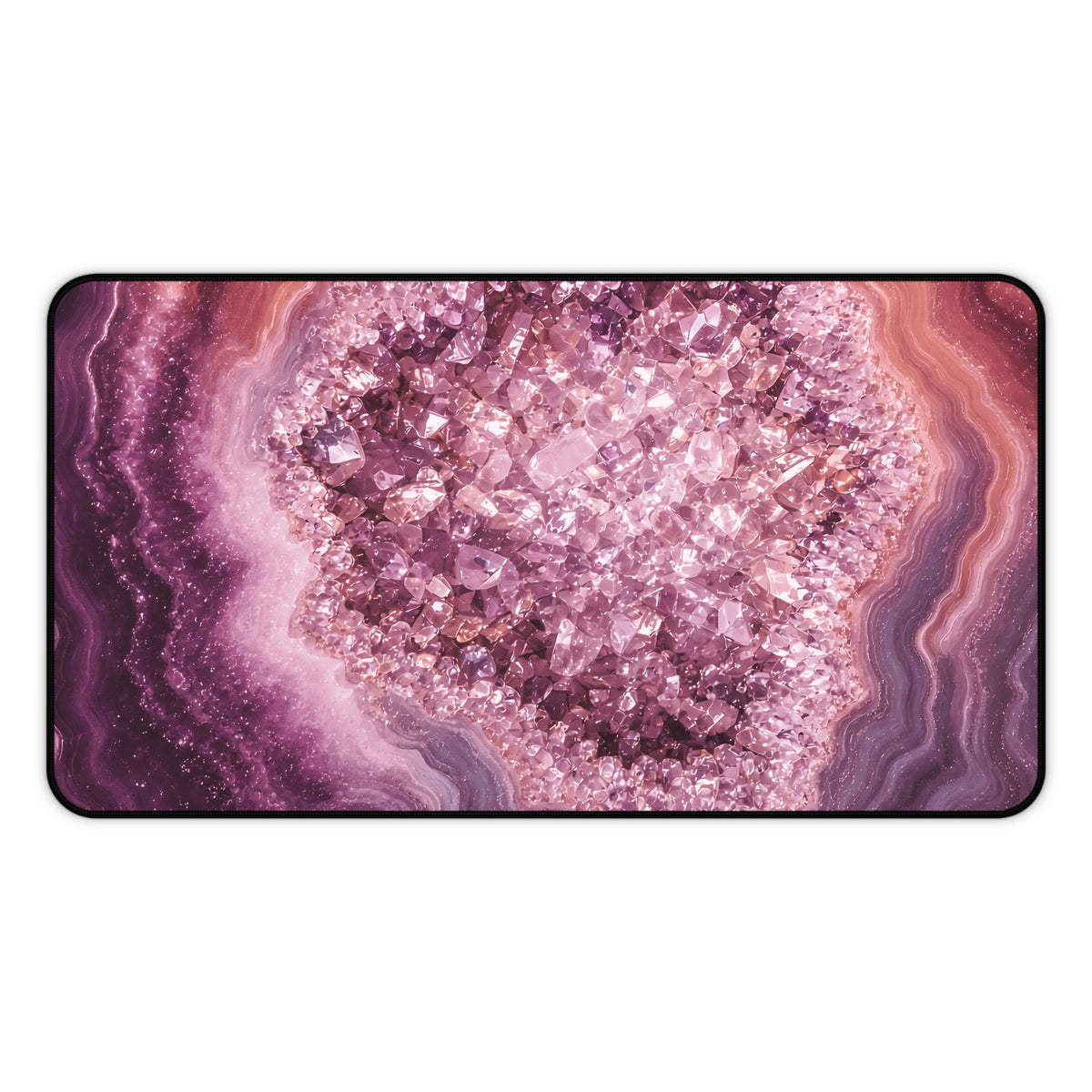 Geode Core - Rose Quartz Desk Mat