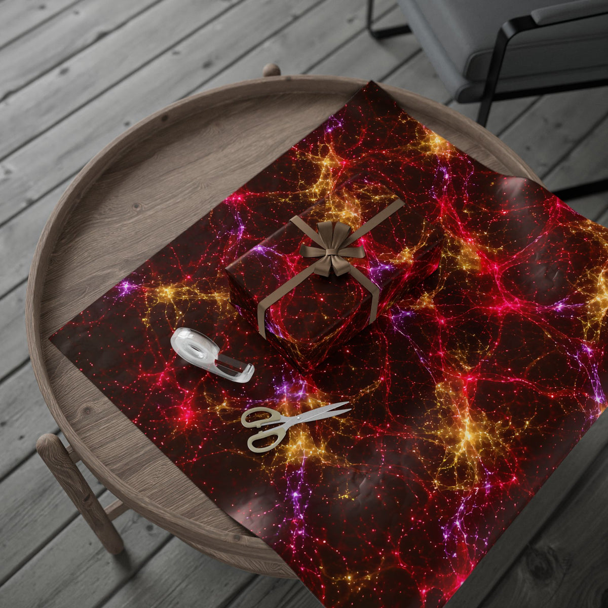 Neon Mycelium - Rainbow Nerve Wrapping Paper