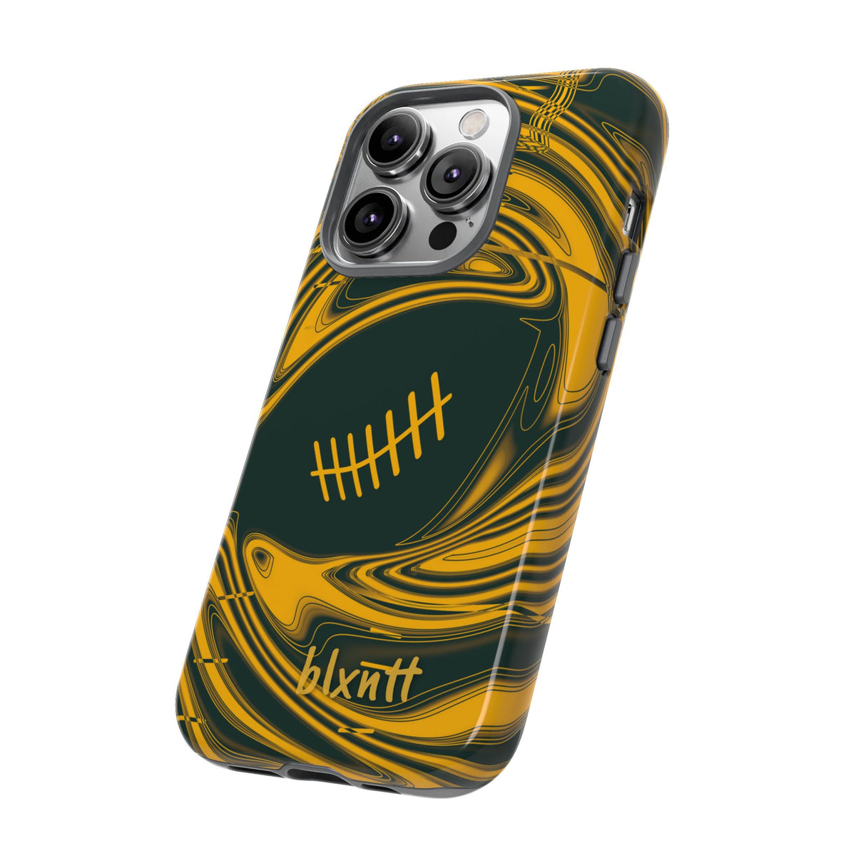 Green & Gold Trippy Football Phone Case