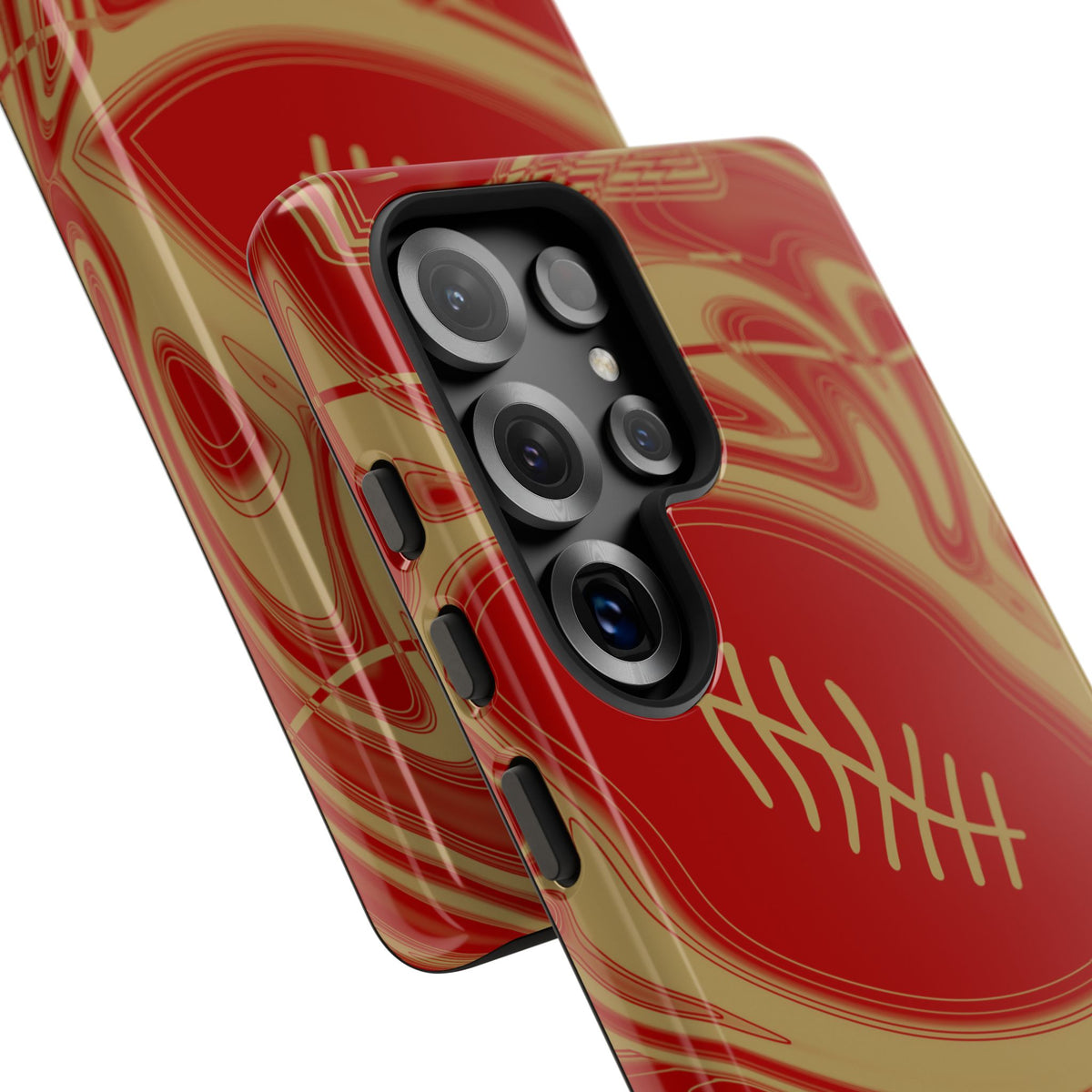 Scarlet & Gold Trippy Football Phone Case