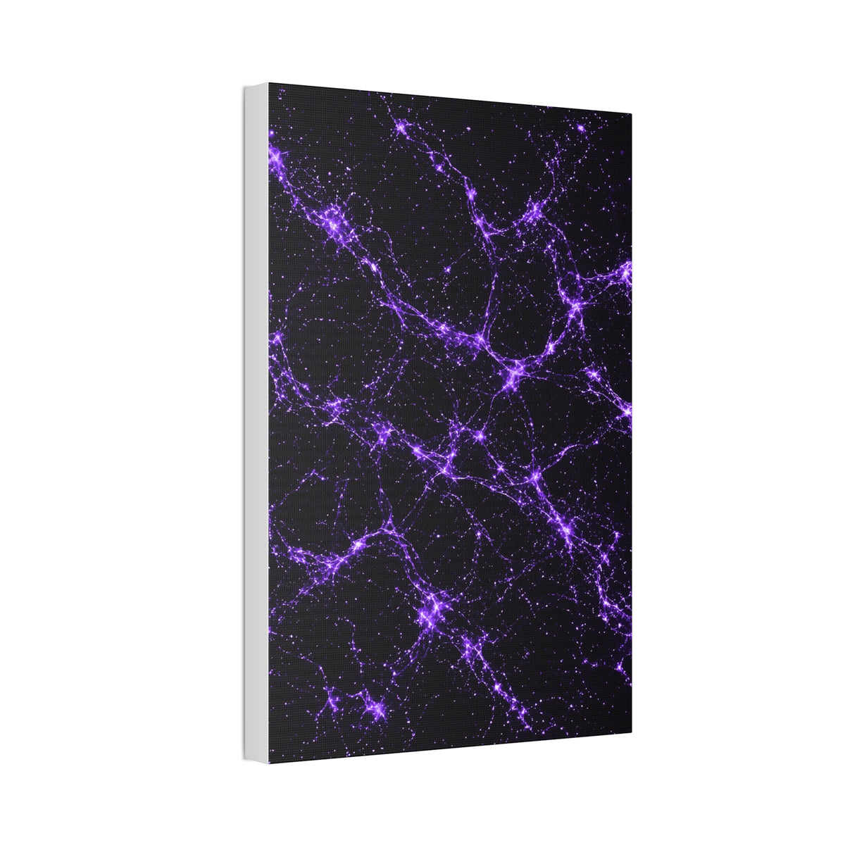 Neon Mycelium - Ultraviolet Glossy Canvas