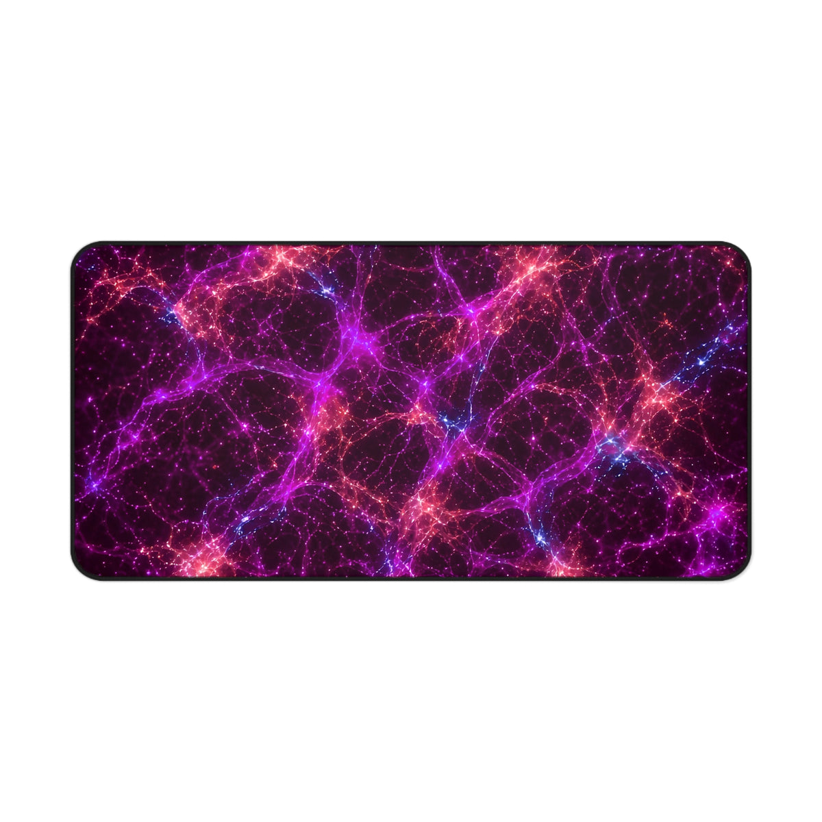 Neon Mycelium - Ember Orchid Desk Mat