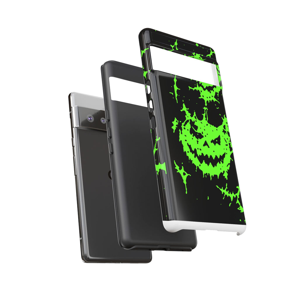 Green Spiderweb Pumpkin Phone Case