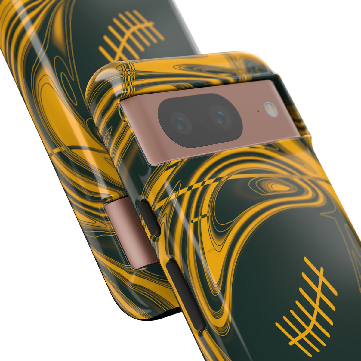Green & Gold Trippy Football Phone Case