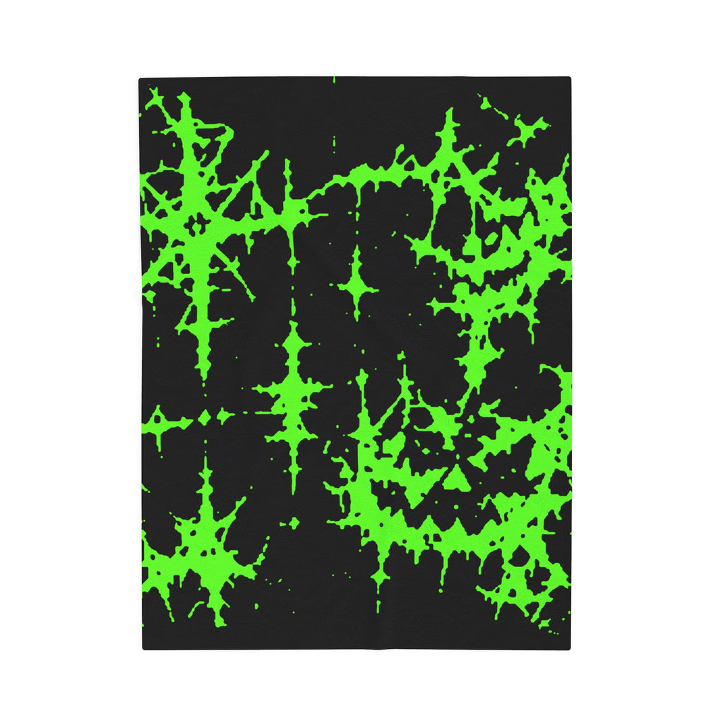 Green Spiderweb Pumpkin Blanket
