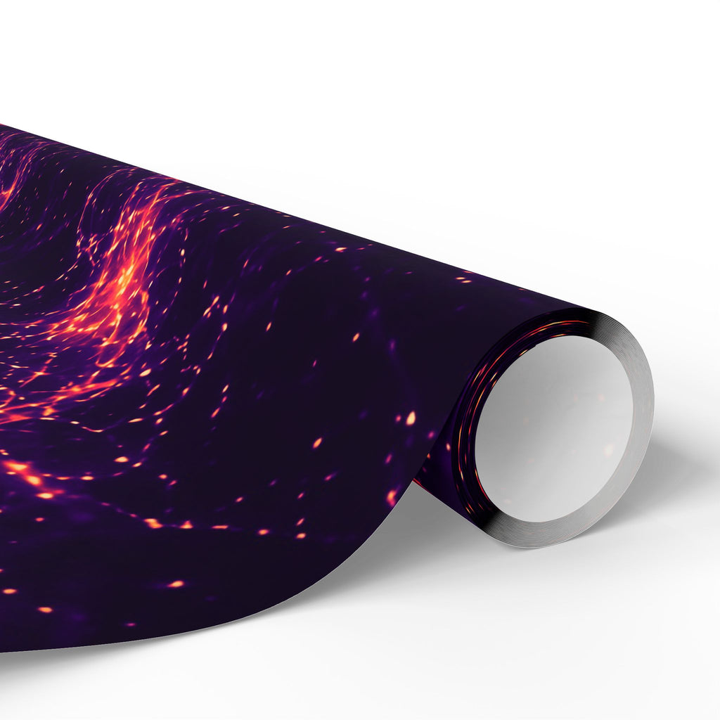 Neon Mycelium - Sunset Synapse Wrapping Paper