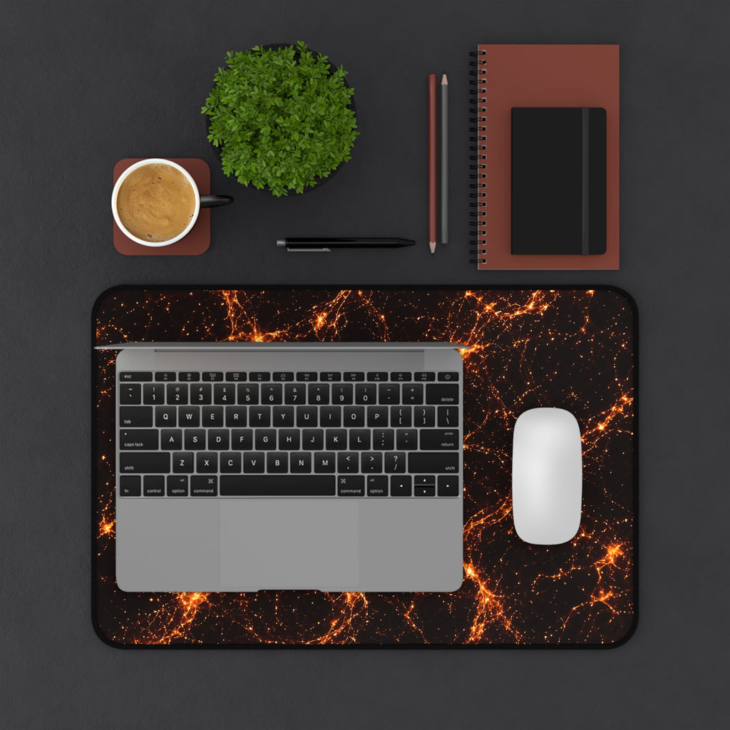 Neon Mycelium - Solar Flare Desk Mat