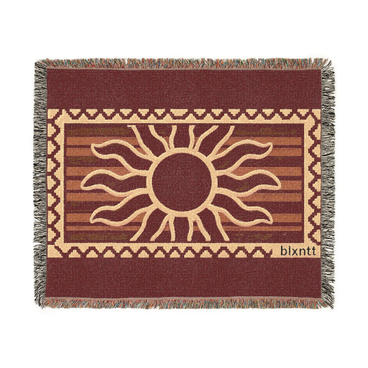 BLXNTT Red Hippie Woven Blanket #4