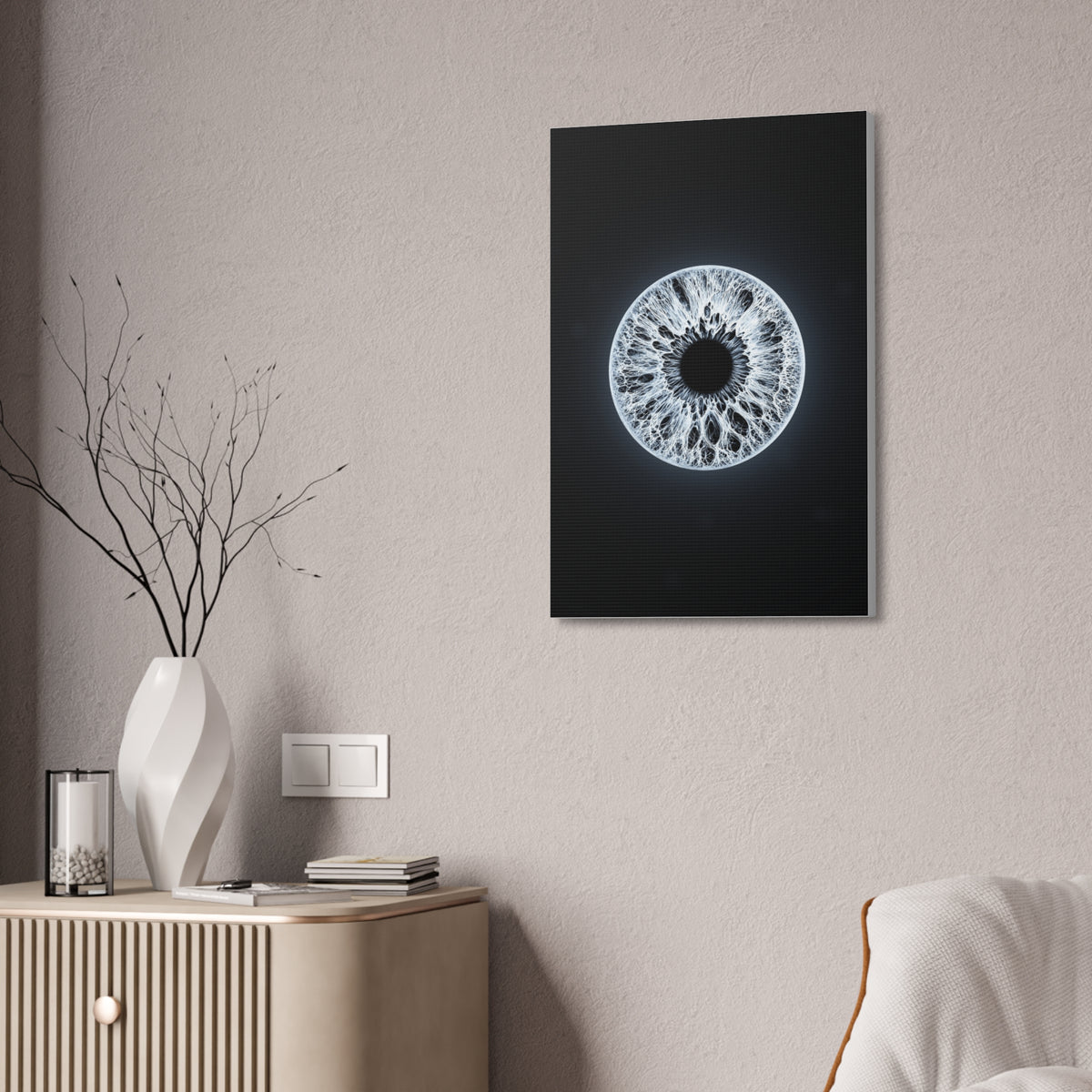 BLXNTT Iris – Lace Web Ice Silver Glossy Canvas