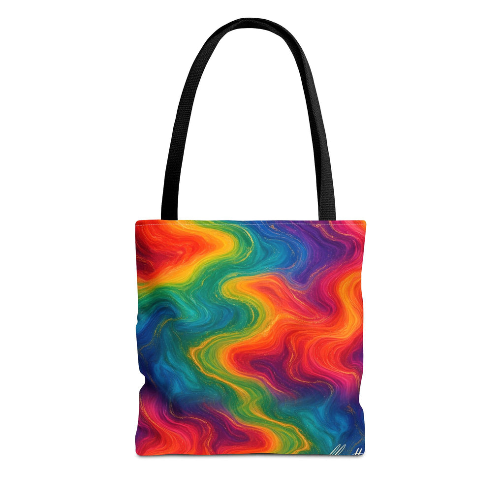 Rainbow Marble Tote Bag