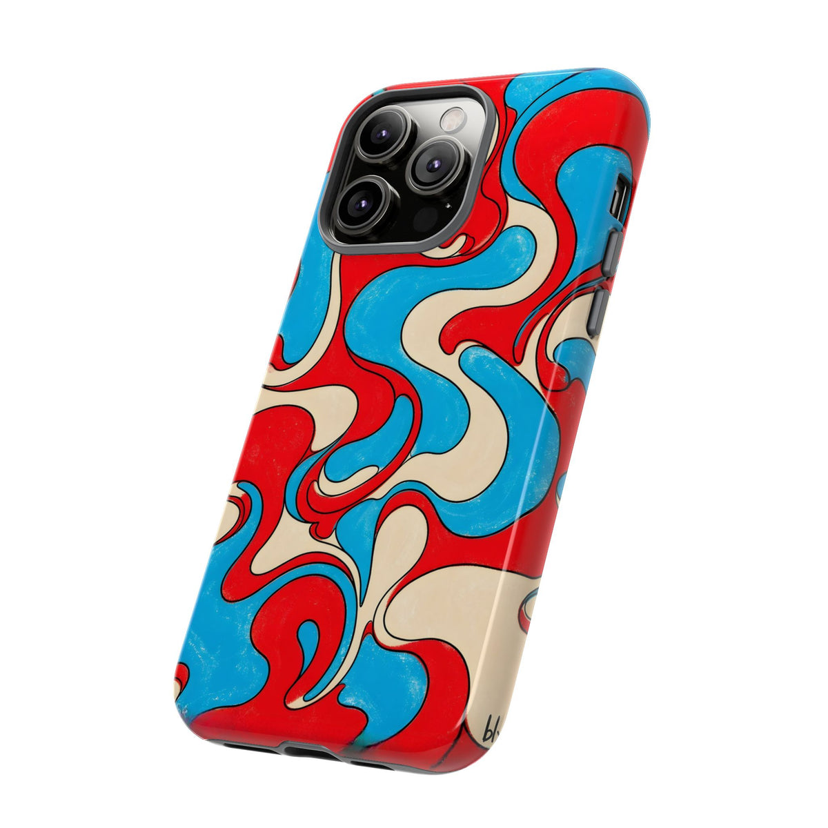 Fillmore Flow - Red, Cyan & Cream Phone Case