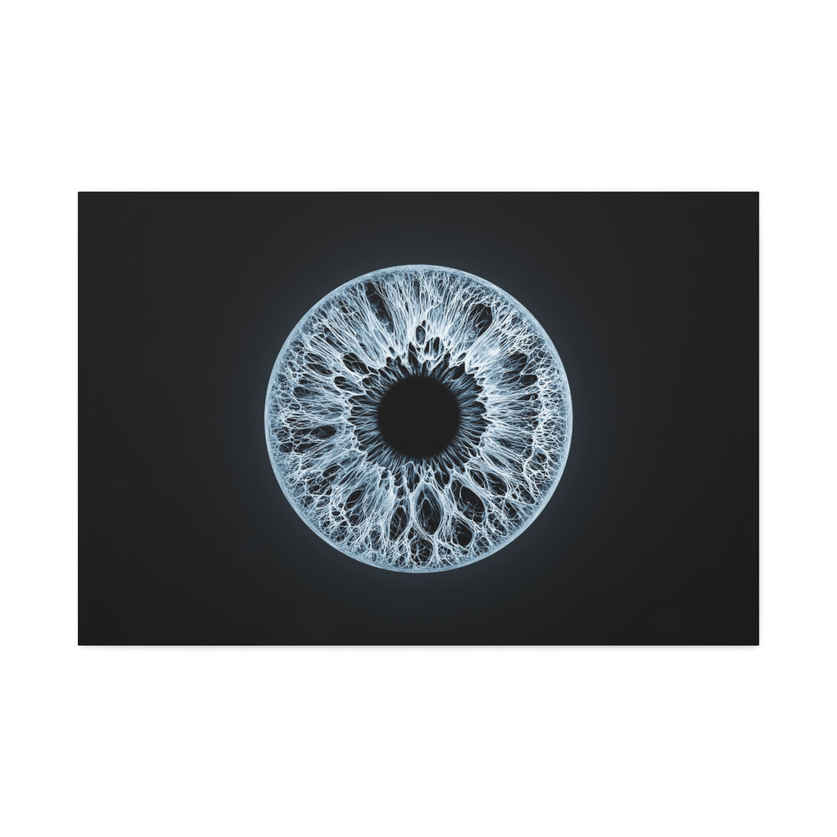 BLXNTT Iris – Lace Web Ice Blue Glossy Canvas