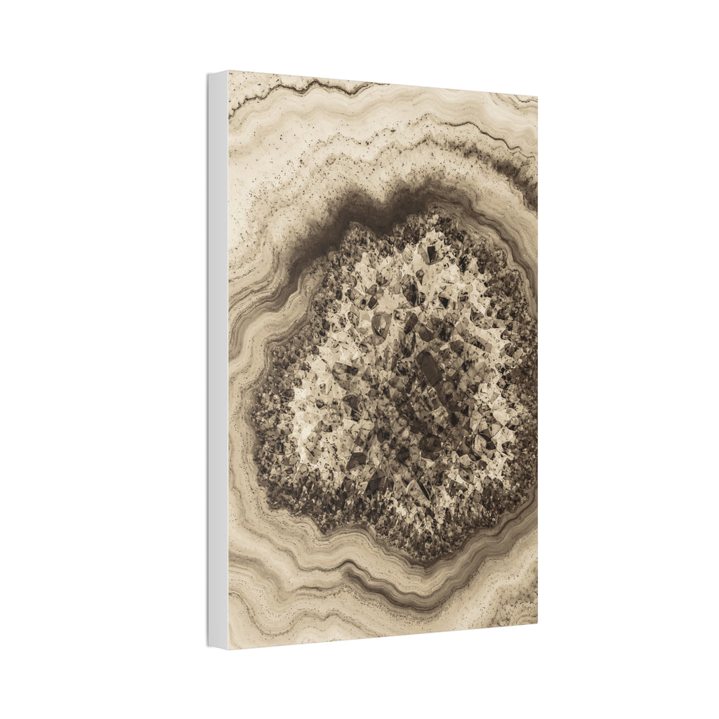 Geode Core - Ink on Paper Glossy Canvas