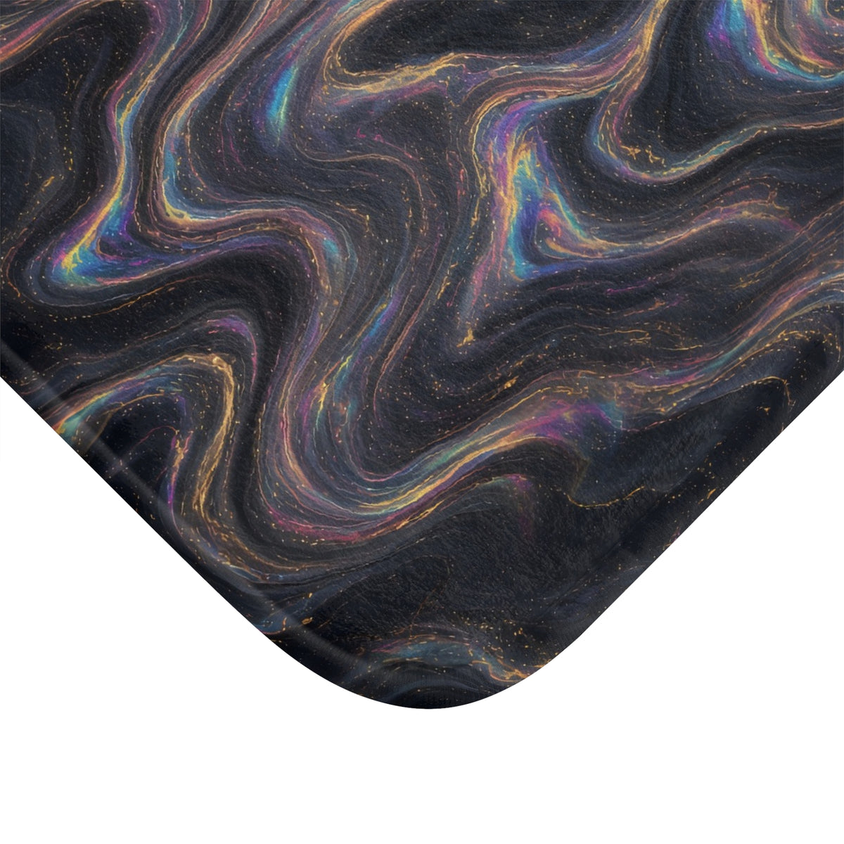 Galaxy Iridescent Marble Bath Mat