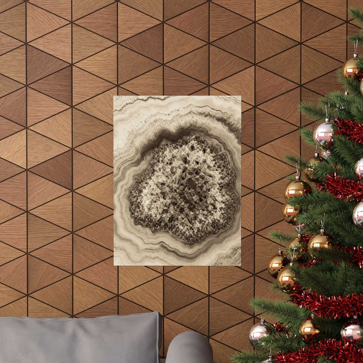 Geode Core - Ink on Paper Poster