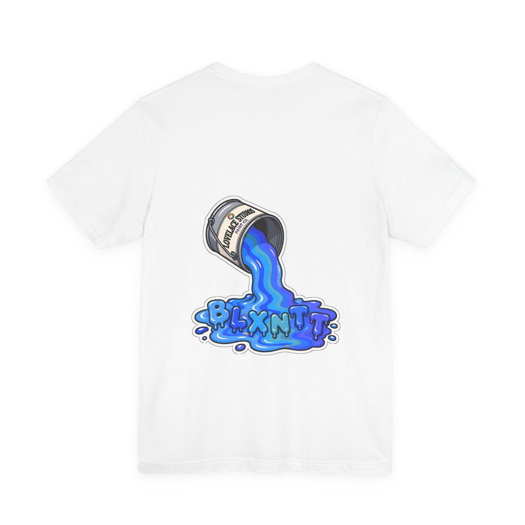 BLXNTT Paint Spill Tee - Blue (White)