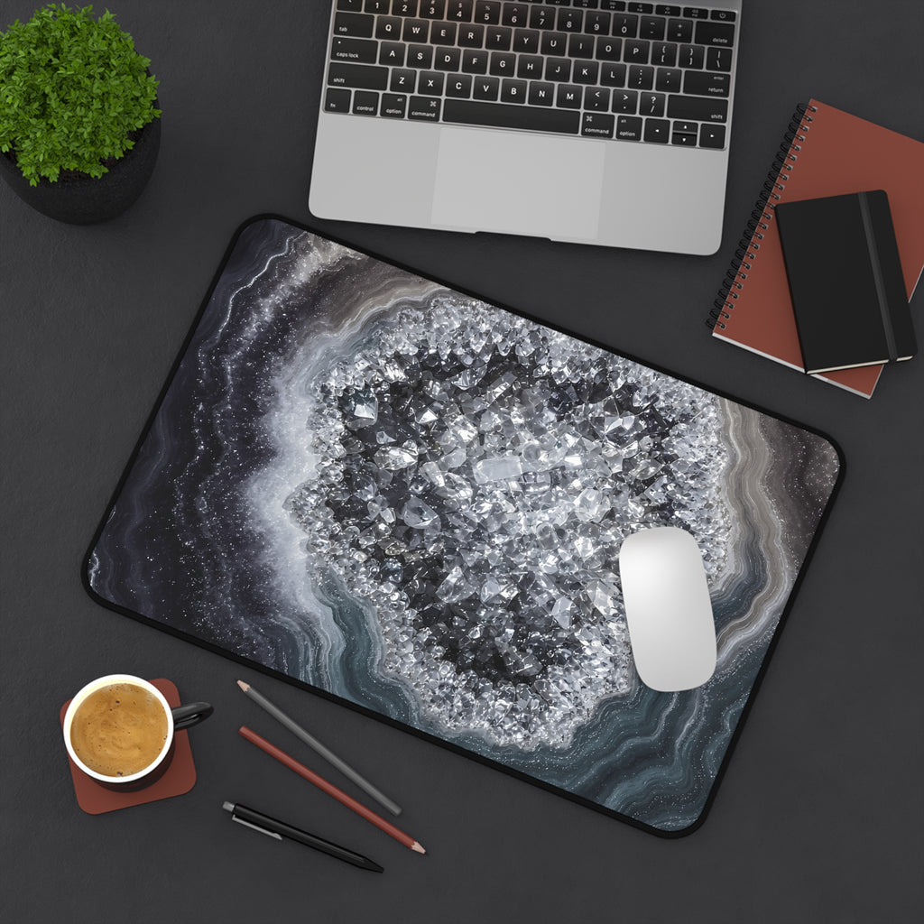 Geode Core - Silver Smoke Desk Mat