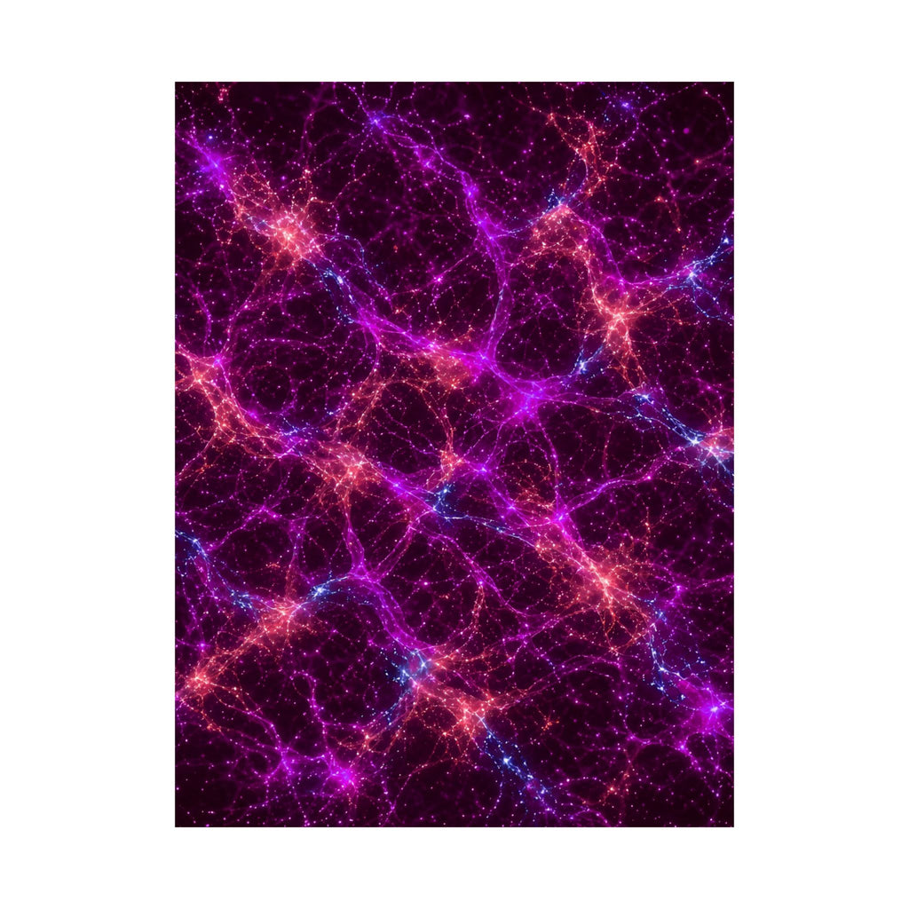 Neon Mycelium - Ember Orchid Poster