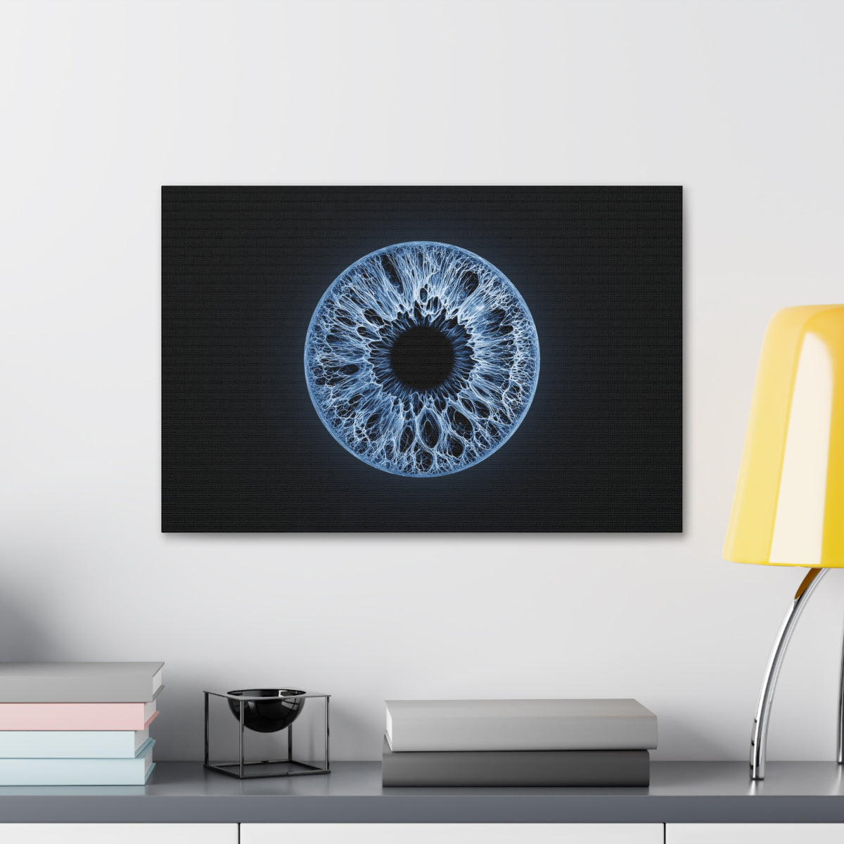 BLXNTT Iris – Lace Web Blue Glossy Canvas