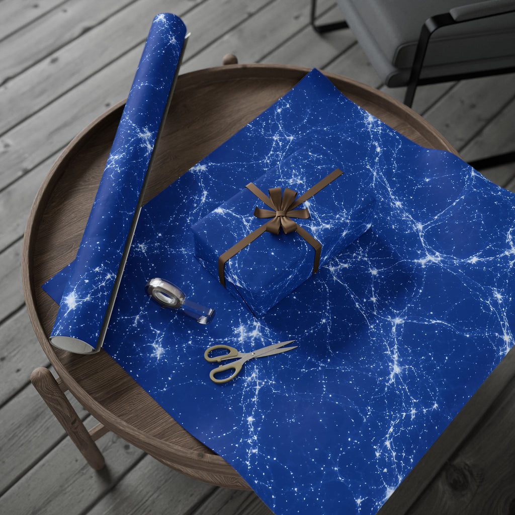 Neon Mycelium - Blueprint Wrapping Paper