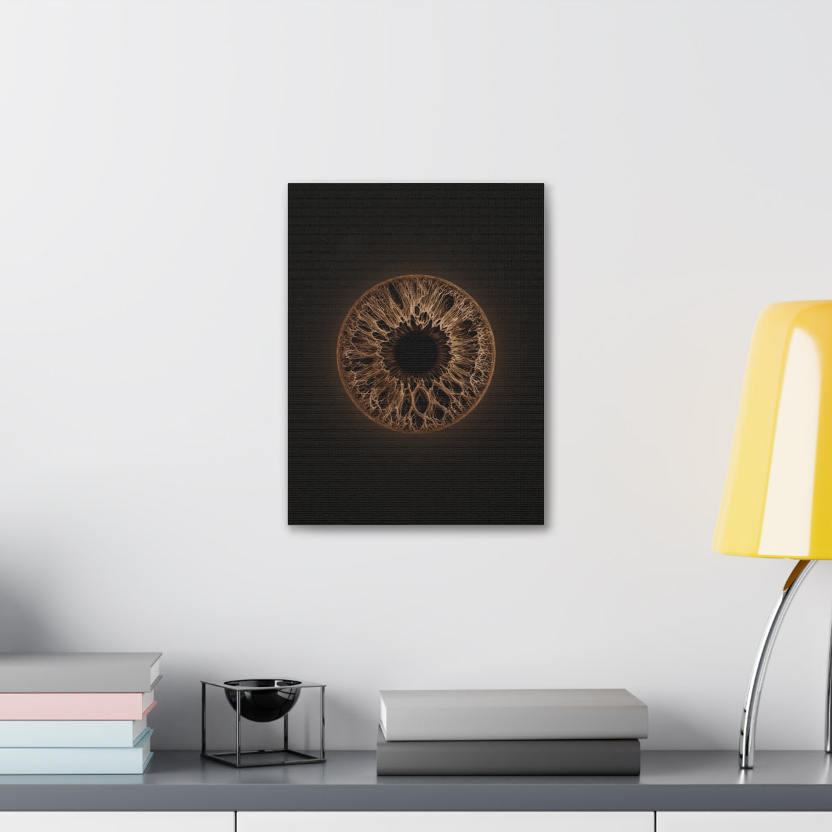 BLXNTT Iris – Lace Web Dark Brown Glossy Canvas