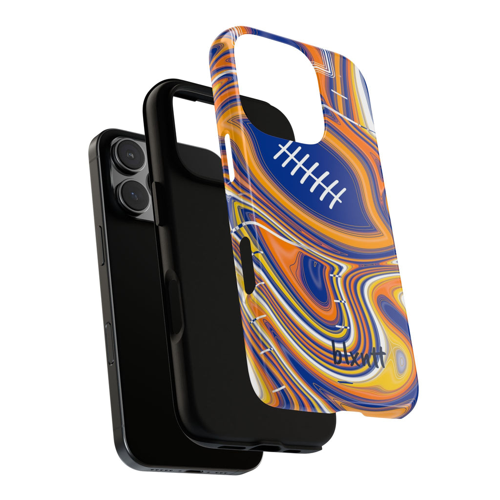 Royal Blue & Yellow Trippy Football Phone Case