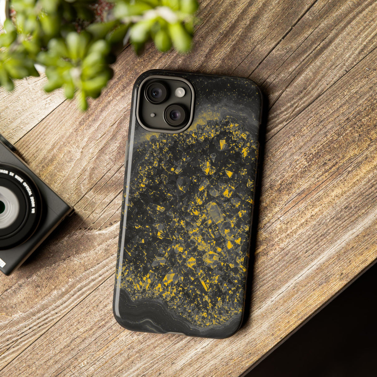 Geode Core - Mono Gold Spark Phone Case