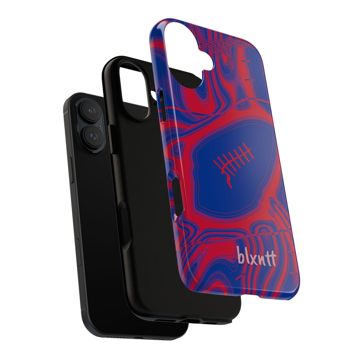 Royal Blue & Red Trippy Football Phone Case