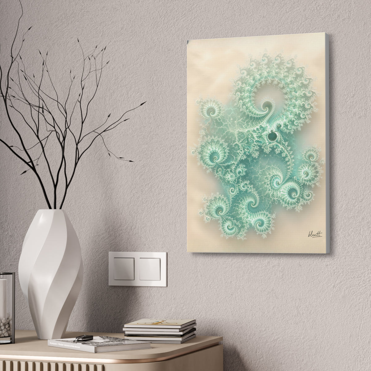 Copper Infinity - Sea Glass Glossy Canvas